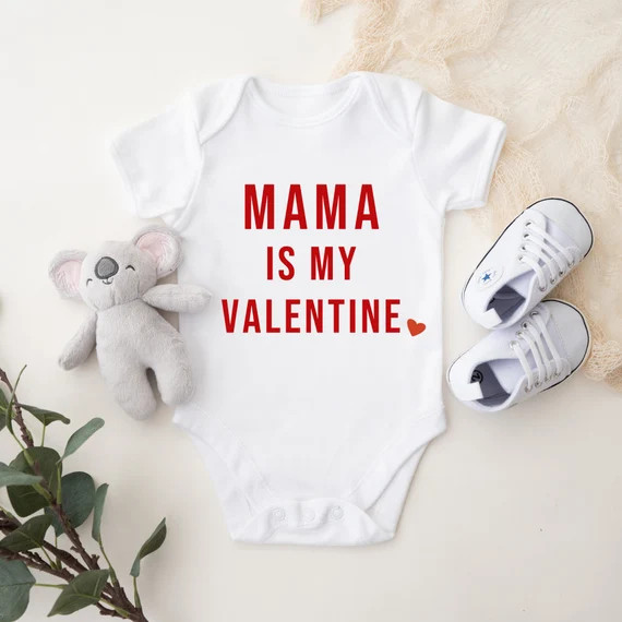 Mama is My Valentine Bodysuit Mommy is My Valentine | Etsy | Etsy (US)