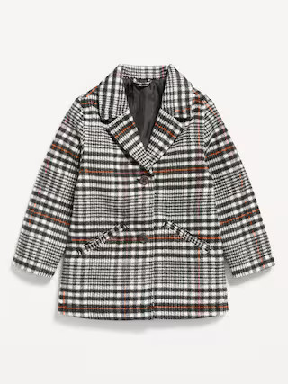 Oversized Plaid Coat for Toddler Girls | Old Navy (US)