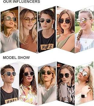SOJOS Classic Trendy Square Sunglasses for Women Men Cute Big Frame Gold Shades SJ1137 | Amazon (US)