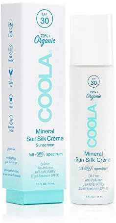 COOLA Organic Sun Silk Creme and Face Moisturizer with SPF 30, Dermatologist Tested Mineral Sunscree | Amazon (US)