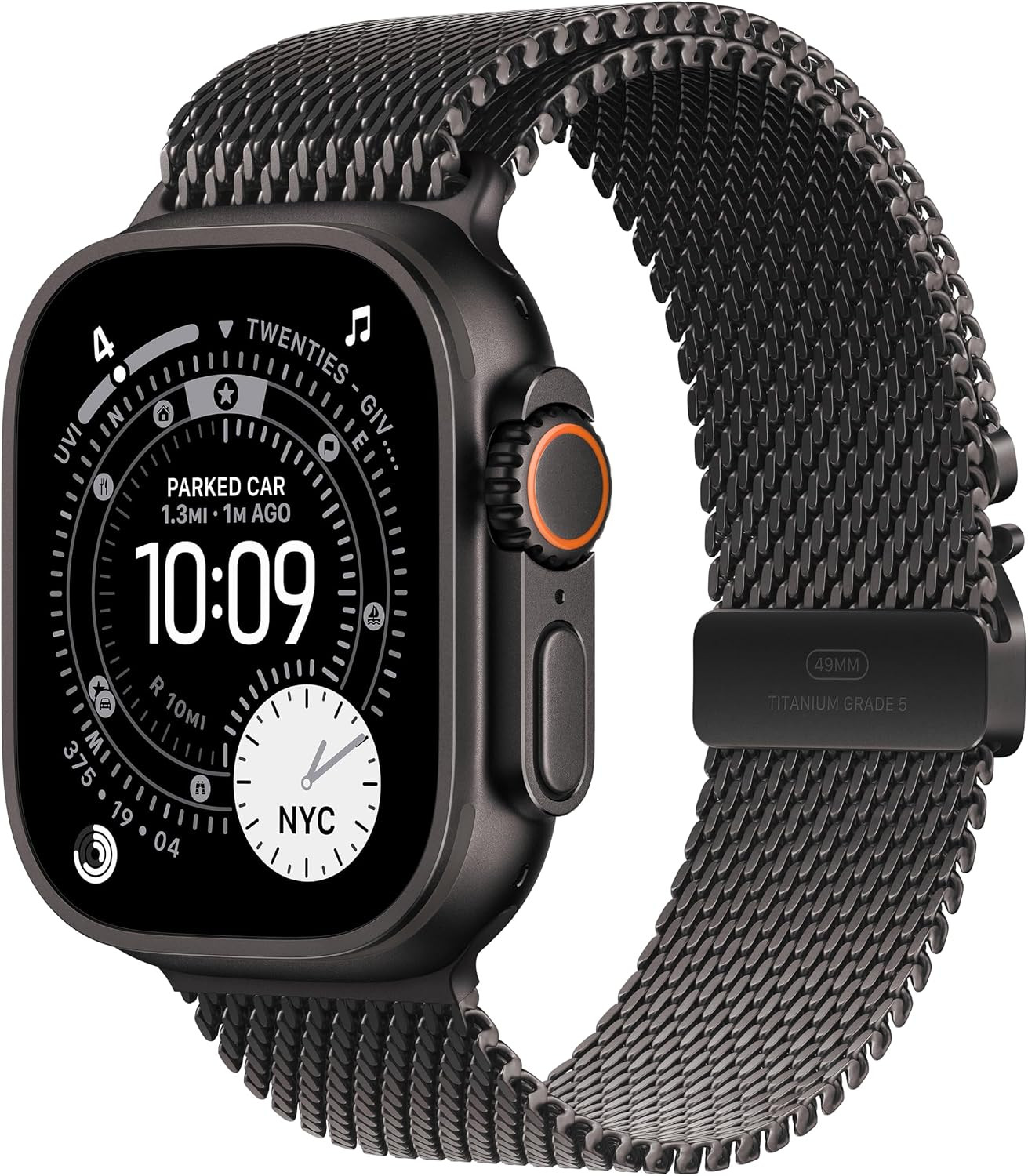 Apple Watch Ultra 3 [GPS + Cellular 49mm] Running & Multisport Smartwatch w/Rugged Titanium Case w/Black Titanium Milanese Loop - L. Satellite Communications, Advanced Health & Fitness Tracking | Amazon (US)