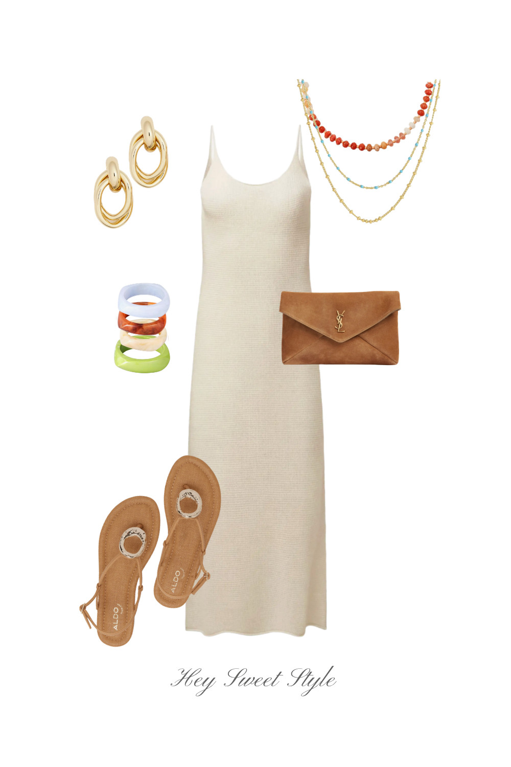 Vacation Outfit: Linen Maxi Dress 💚🩵🧡 

 