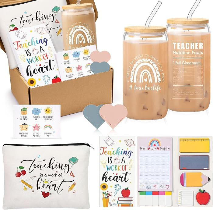 Thank You Teacher Appreciation Gifts for Women,Christmas Teacher Gifts with Self-Stick Note Pads,... | Amazon (US)