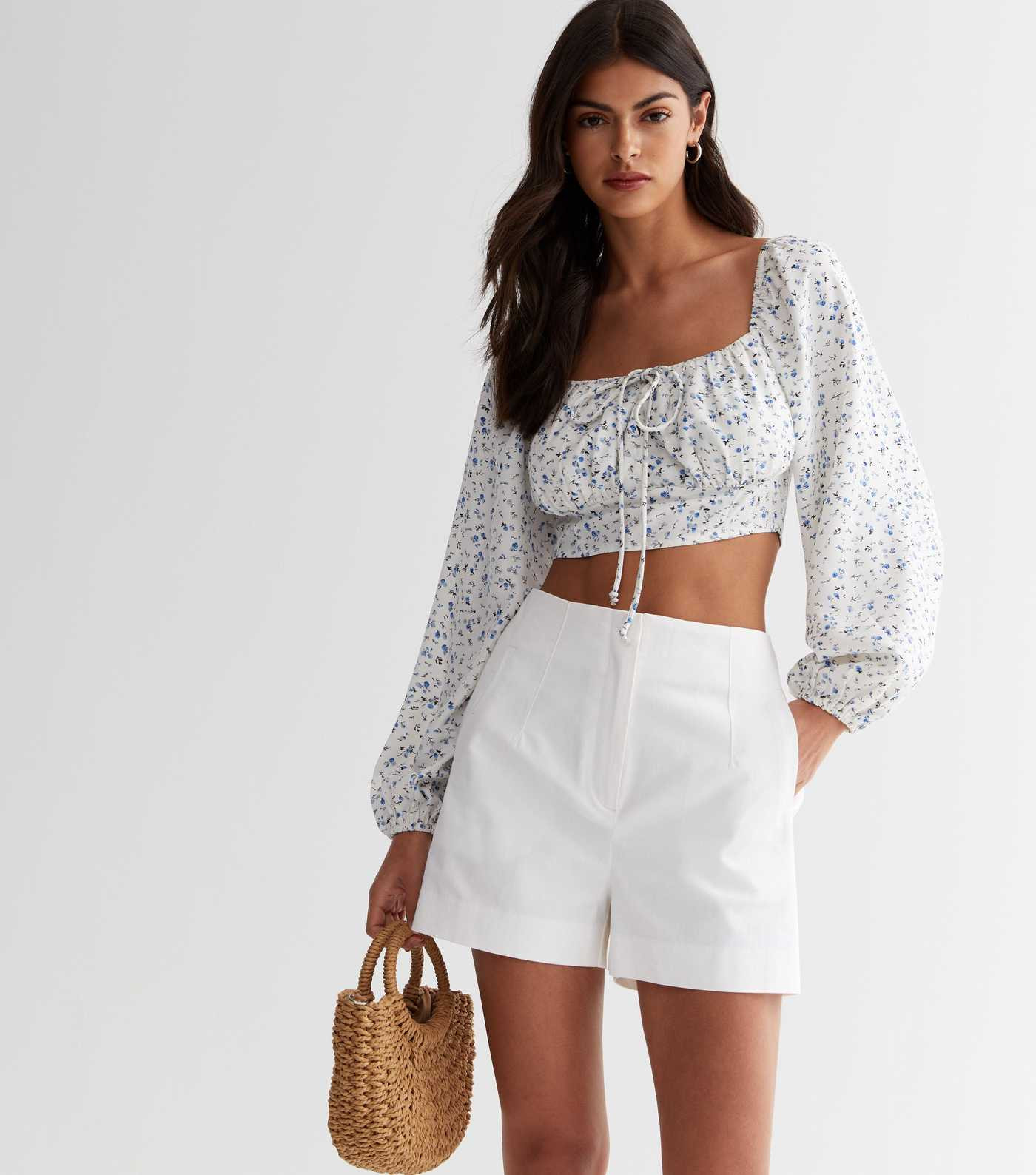 White Cotton Blend Tailored Shorts
						
						Add to Saved Items
						Remove from Saved Items | New Look (UK)