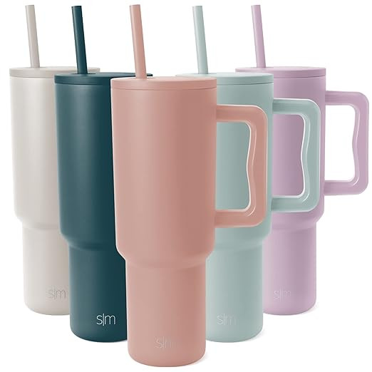 Simple Modern 40 oz Tumbler with Handle and Straw Lid | Insulated Reusable Stainless Steel Water ... | Amazon (US)