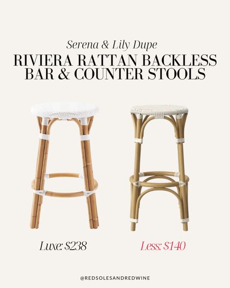 Serena and Lily counter stool dupes! Woven counter stool, rattan bar stool 

#LTKhome #LTKFind