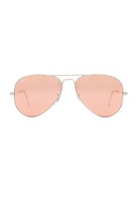 Ray-Ban Aviator Sunglasses in Metallics,Pink | FWRD 