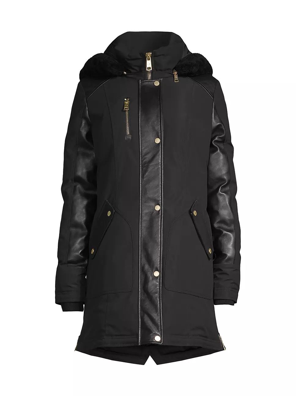 Chelsea Hooded Fur-Embellished Coat | Saks Fifth Avenue