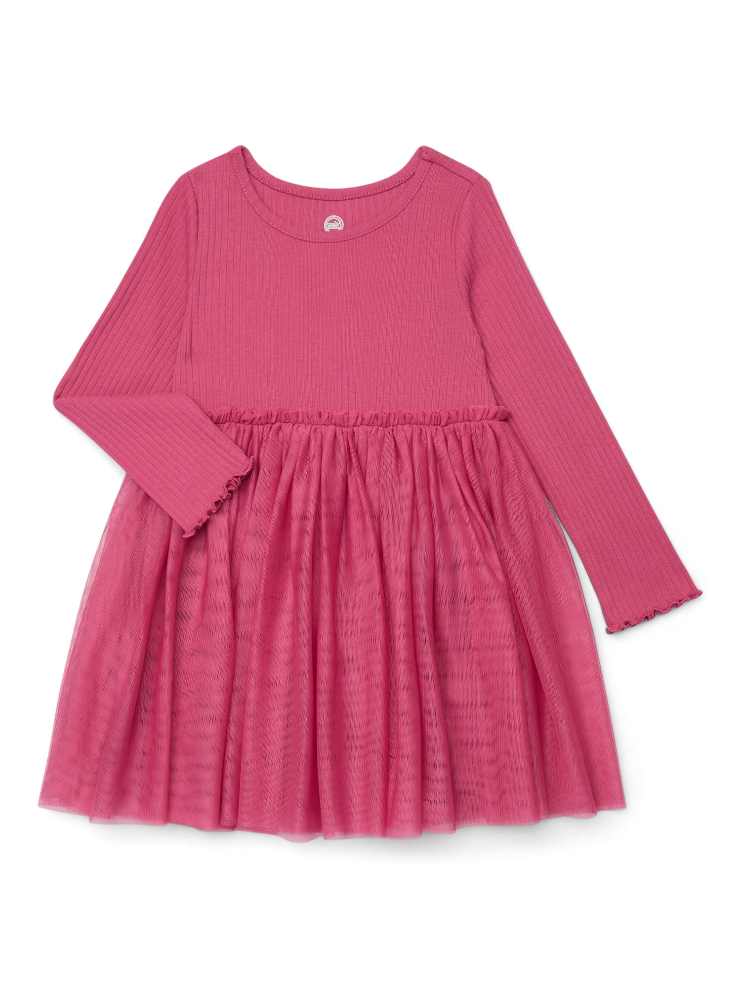 Wonder Nation Toddler Girls Tutu Dress with Long Sleeves, Sizes 12M-5T - Walmart.com | Walmart (US)