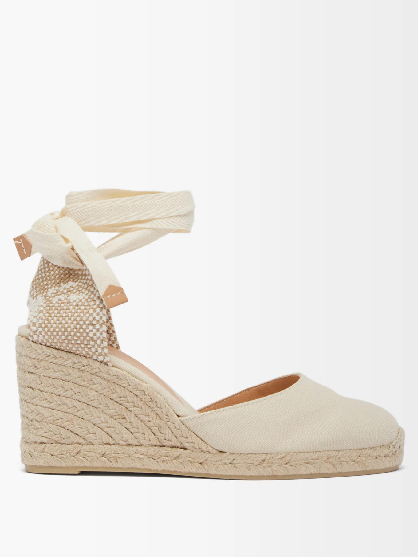 Espadrilles compensées en toile et jute Carina 80 | Castañer | Matches (EU)