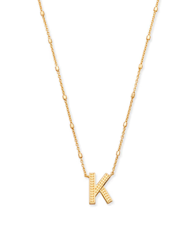 Letter K Pendant Necklace in Gold | Kendra Scott