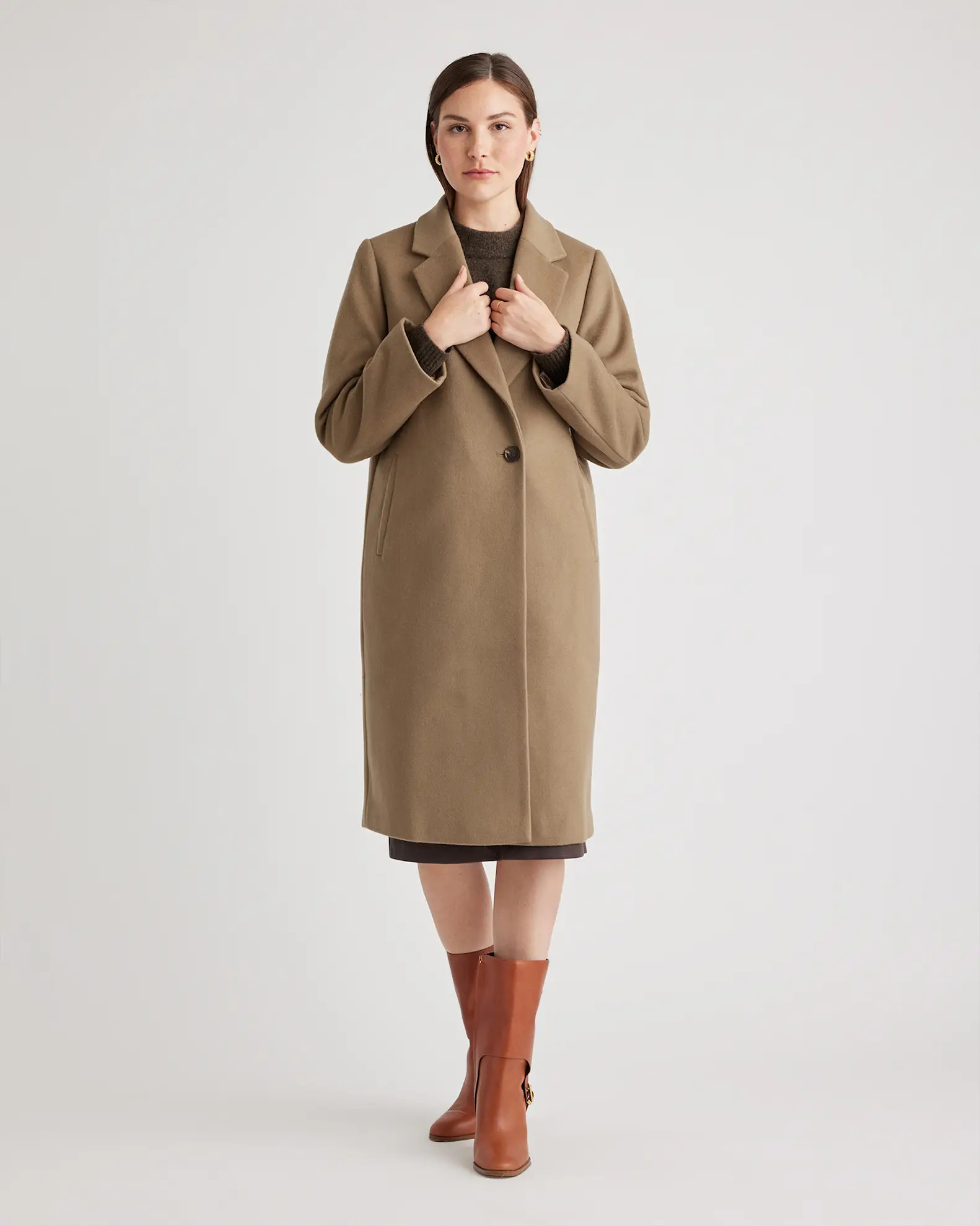 Italian Wool Classic Single-Breasted Coat | Quince