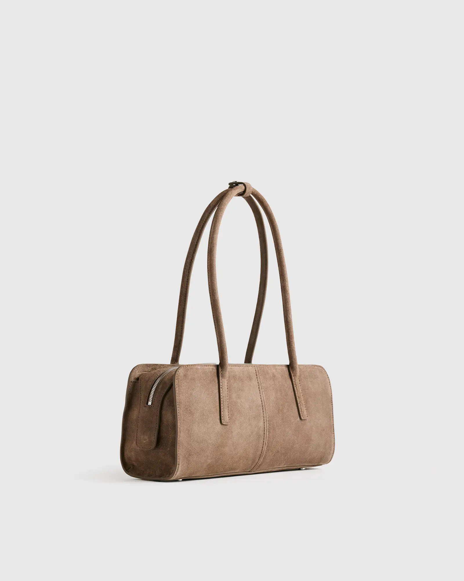 Bea Suede Shoulder Bag in Chocolate Brown | Quince