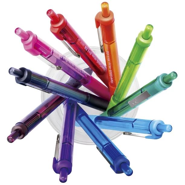 Paper Mate InkJoy Retractable Ballpoint Pen, 1mm, Assorted Colors, 8/Pack | Walmart (US)