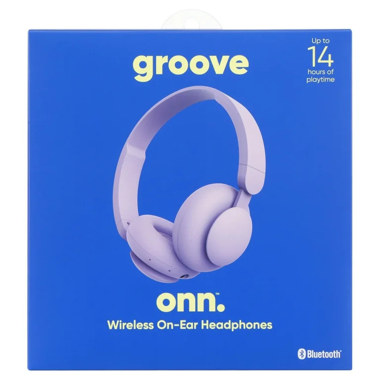 onn. Wireless Bluetooth On-Ear Headphones - Purple | Walmart (US)