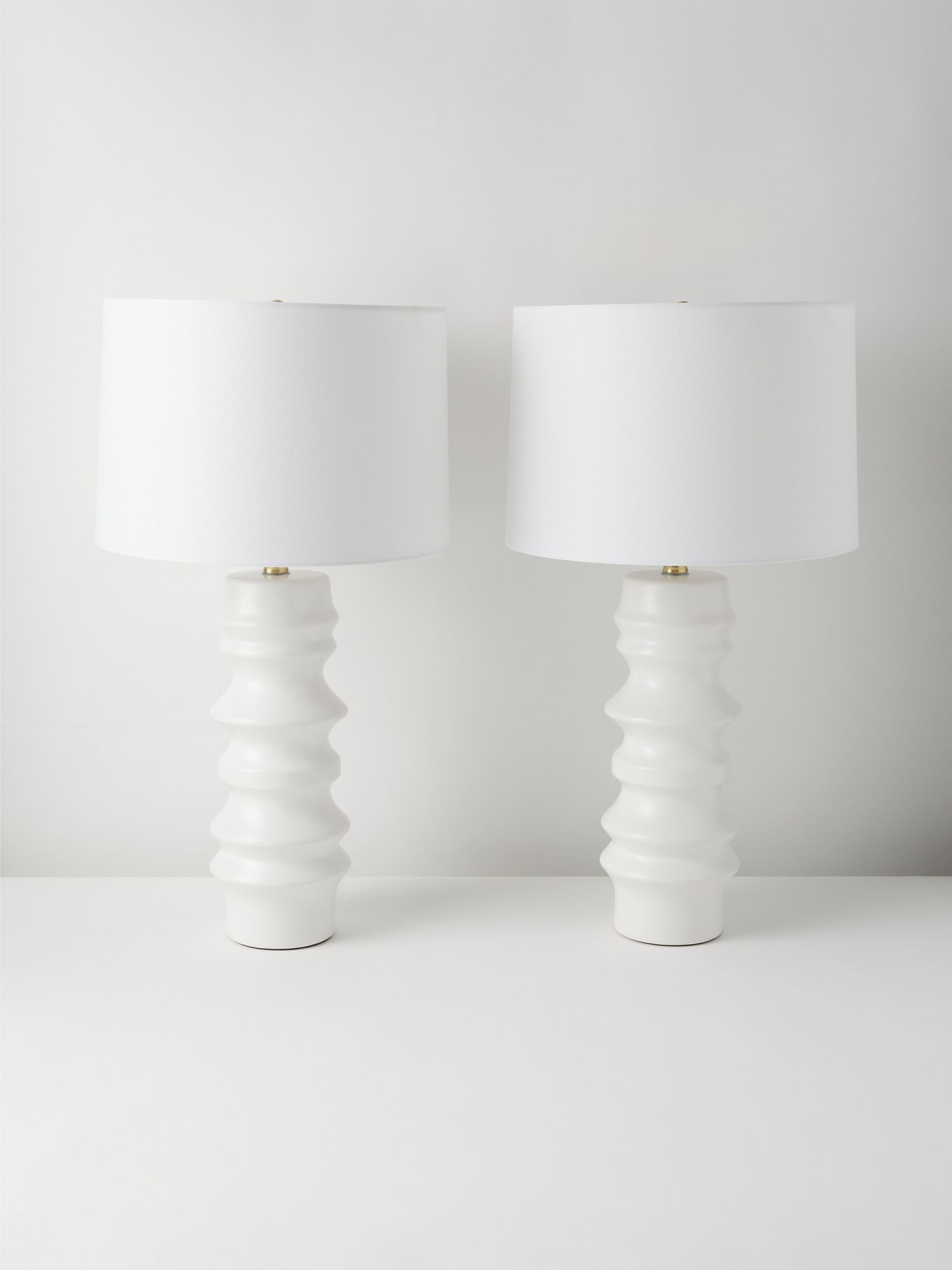 2pk 27in Ceramic Ribbed Table Lamp Set | Living Room | HomeGoods | HomeGoods