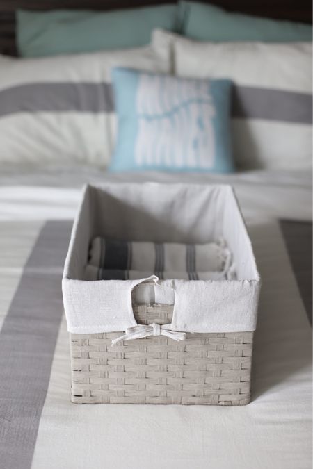 Beach towel storage or bath storage idea in general. It’s a cotton liner wicker basket in large.


#LTKhome #LTKfamily #LTKfindsunder50