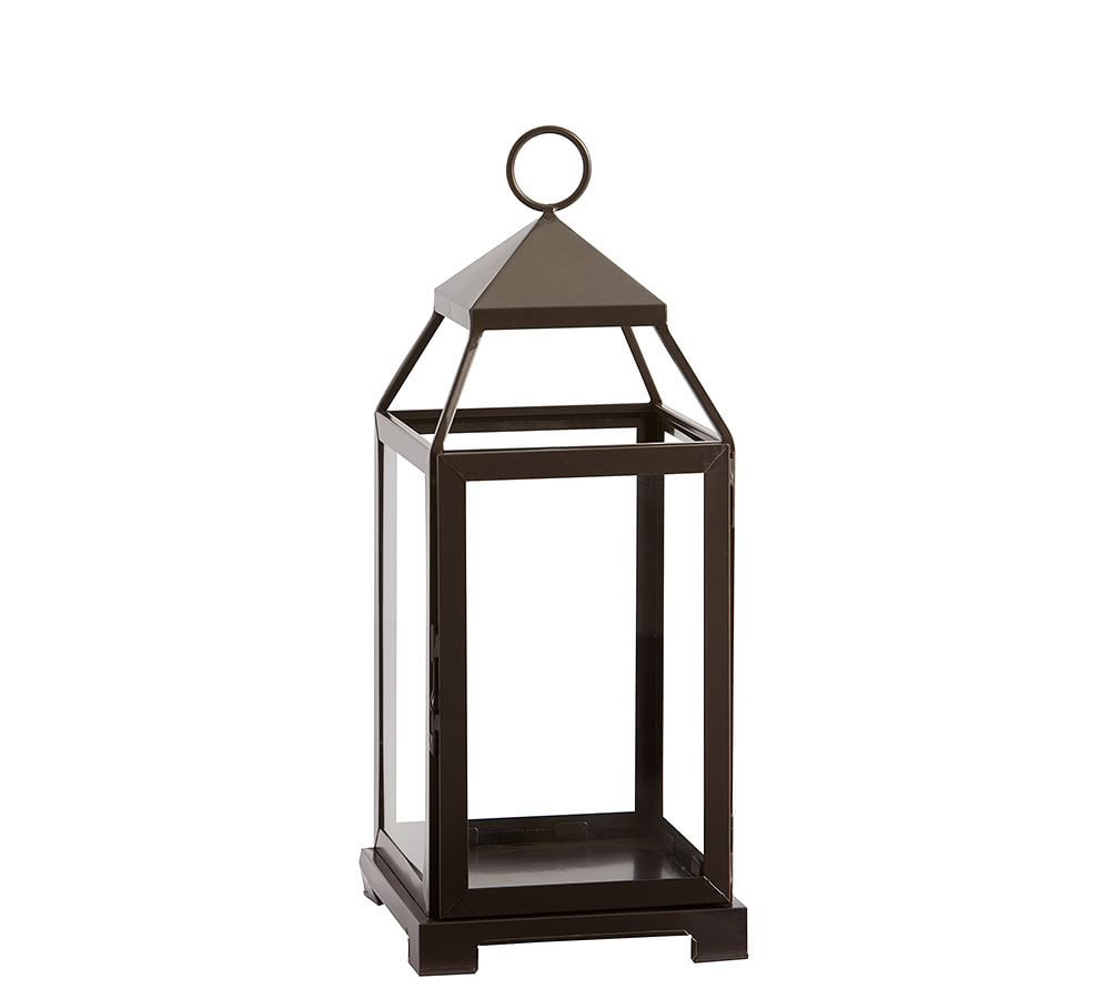 Malta Glass & Metal Indoor/Outdoor Lantern - Bronze Finish | Pottery Barn (US)