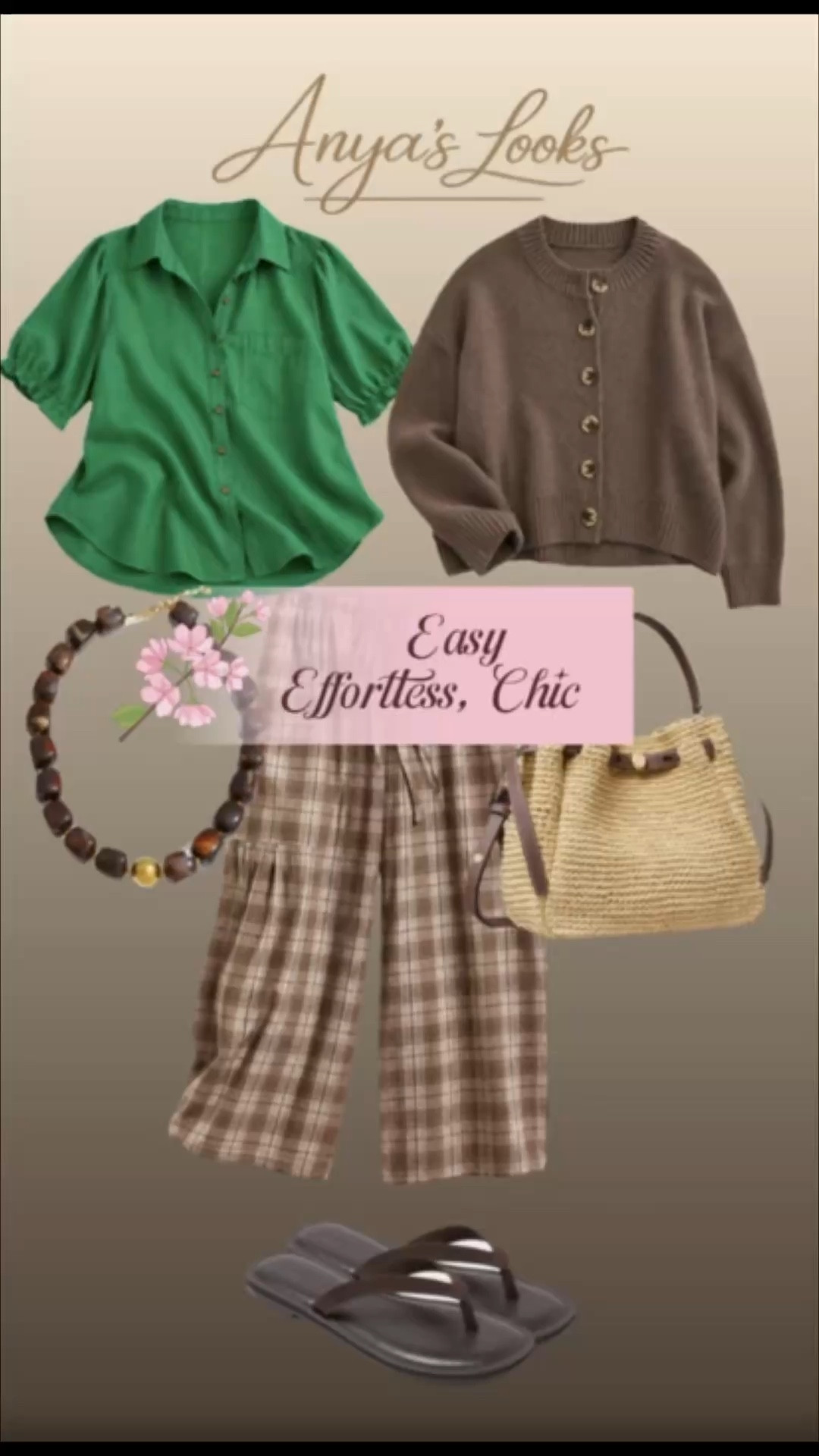 Effortless everyday outfit for spring 
Love the earthy tones of this chic outfit 
And a pop of green in a blouse is so sweet! 
Spring, summer outfit for everyone. 

#LTKMidsize #LTKootd