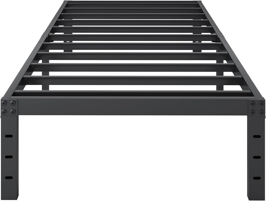 Twin Bed Frames, 14 Inch High Metal Platform Bed Frame Mattress Foundation with Steel Slats Suppo... | Amazon (US)