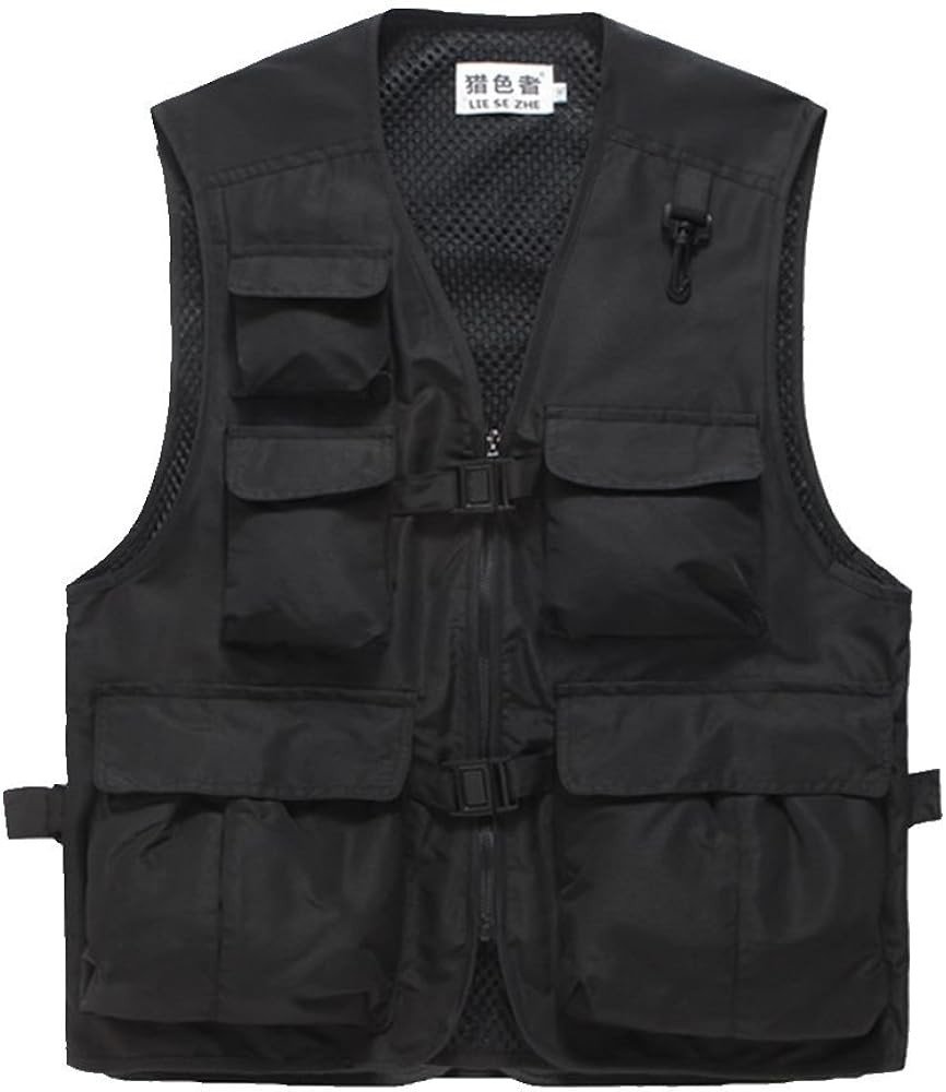 Unisex Breathable Fishing Vest, Multi-Pockets Photography Travel Hunting Waistcoat Jacket for Adu... | Amazon (US)