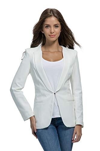 RS Womens Casual Basic Work Office Cardigan Tuxedo Blazer Boyfriend Jacket Open Front | Amazon (US)