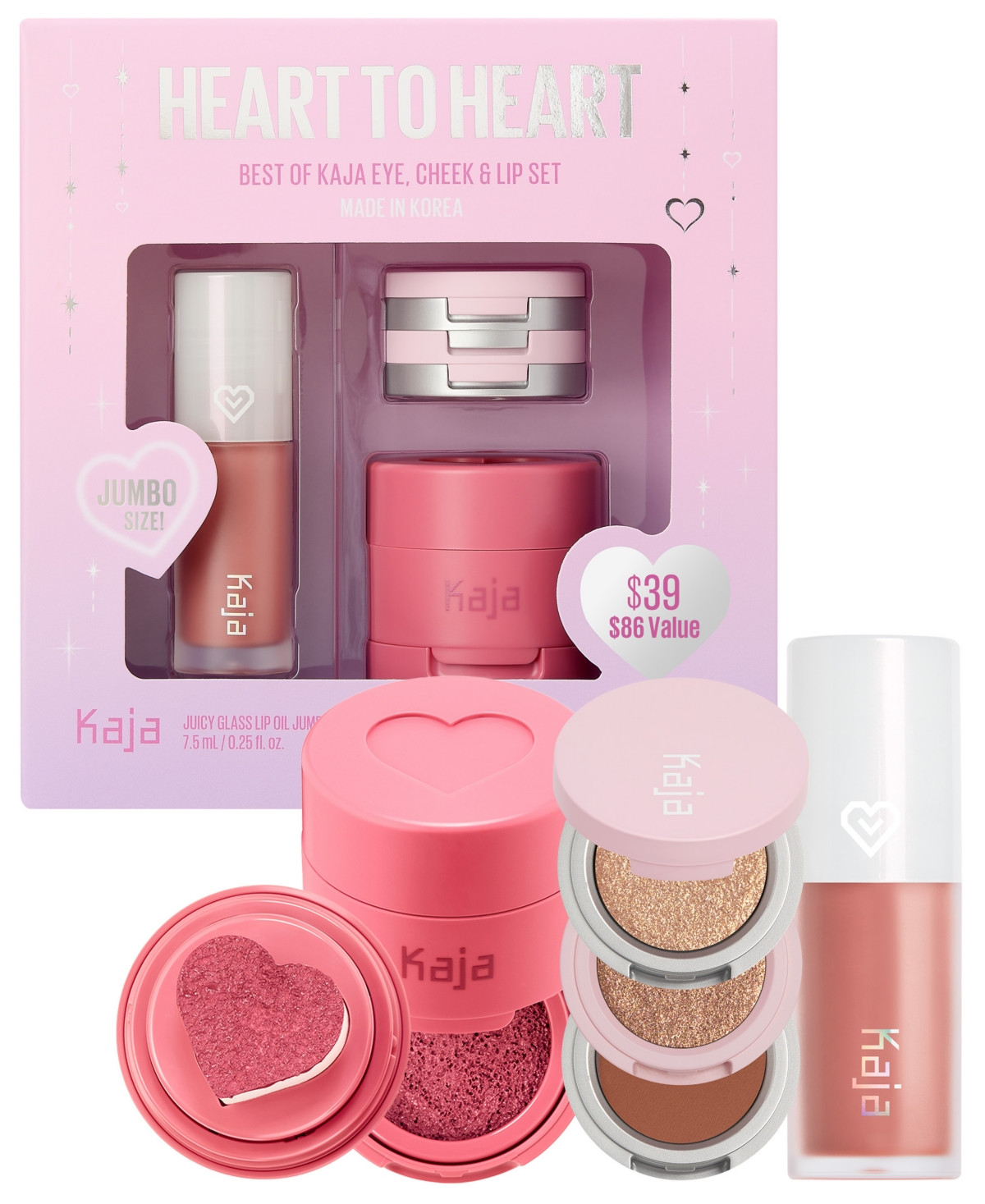 Kaja 3-Pc. Heart To Heart Best Of Kaja Eye, Cheek & Lip Set | Macy's