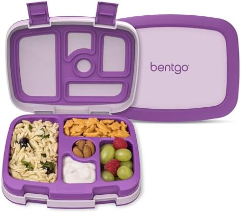 Bentgo Kids Bento-Style 5-Compartment Leak-Proof Lunch Box | Ideal Portion Sizes for Ages 3-7, Du... | Amazon (US)