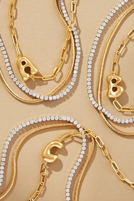 Complete The Look Bubble Letter Monogram NecklaceQuickshopMini Bubble Letter Monogram NecklaceQui... | Anthropologie (US)