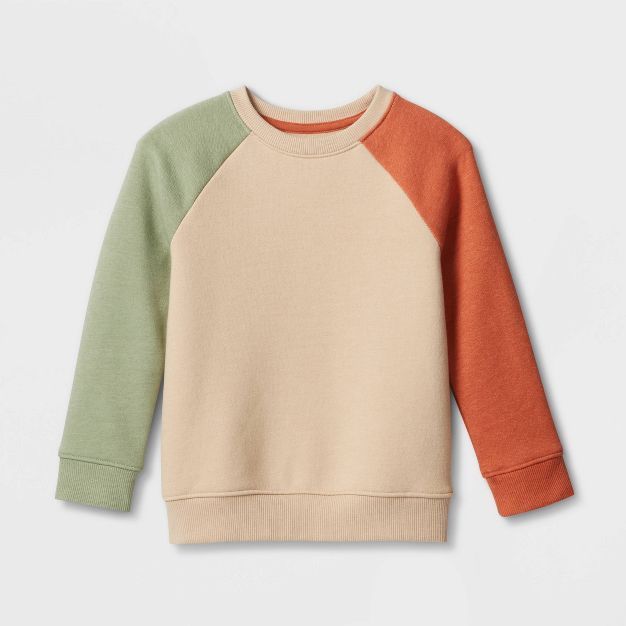 Toddler Boys' Colorblock Fleece Pullover Sweatshirt - Cat & Jack™ | Target