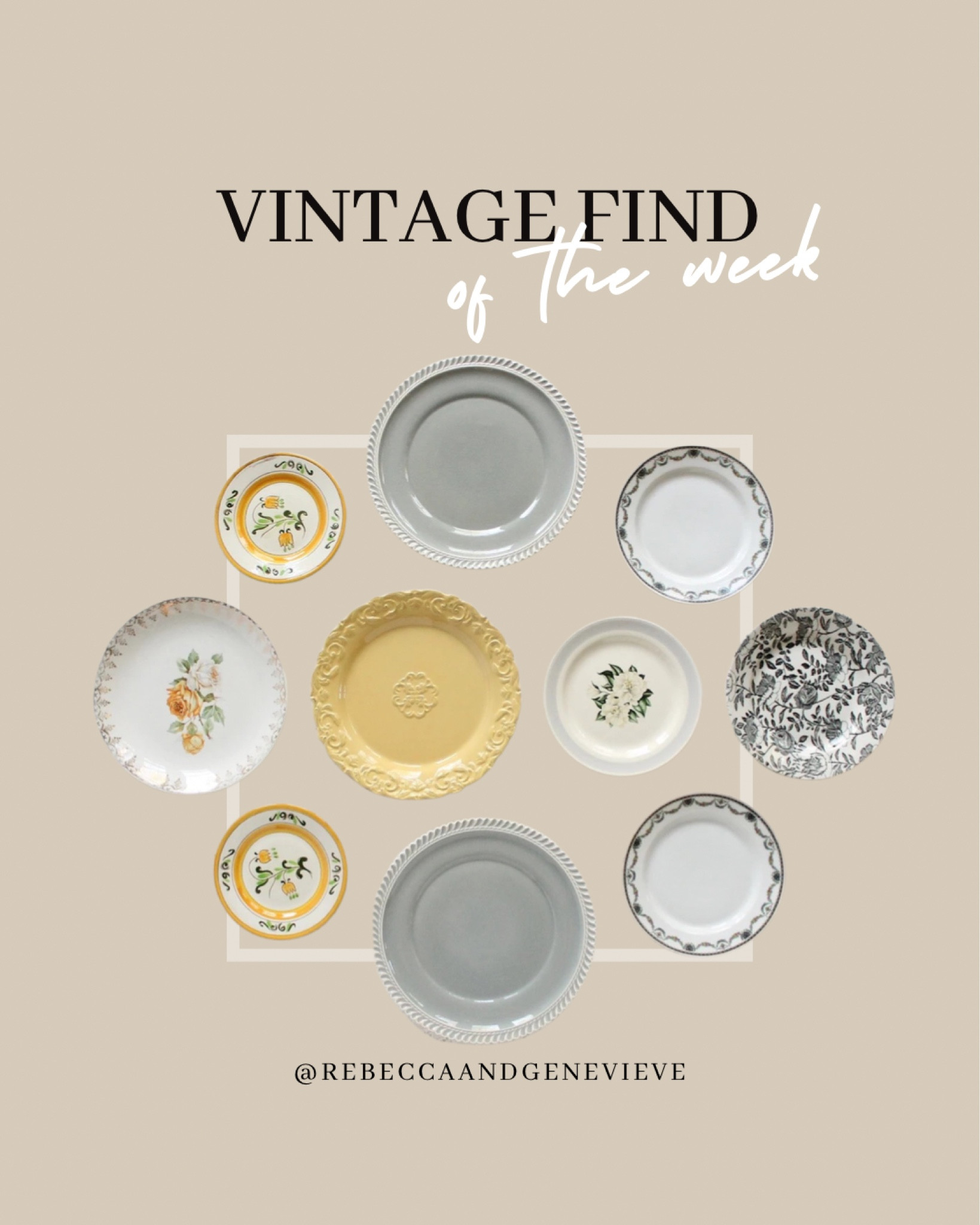 🔎Vintage find of the week🔍
A beautiful set of Mismatched Vintage Plates from the 80s or 90s
-
Vintage Plate Gallery Wall Collection. China Plate Display. Yellow Plates. Gray plates. Retro find. Etsy find. Antique shopping. Home decor. 


#LTKhome #LTKFind