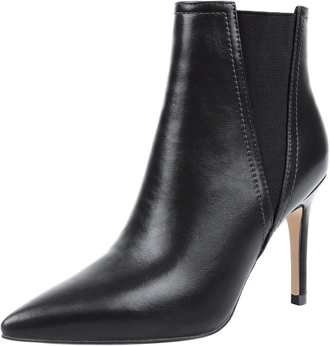 JOY IN LOVE Women's Ankle Boots Middle Heel Pointed Toe Stiletto Boots | Amazon (US)