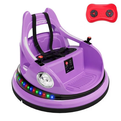 12V Ride On Toy for Kids, Electric Ride On Car w/Remote Control, Baby Bumping Toy Car w/2 Speeds, LED Lights Purple | Target