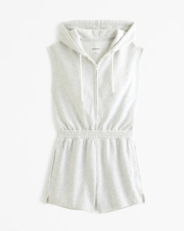 Hooded Fleece Romper | Abercrombie & Fitch (US)