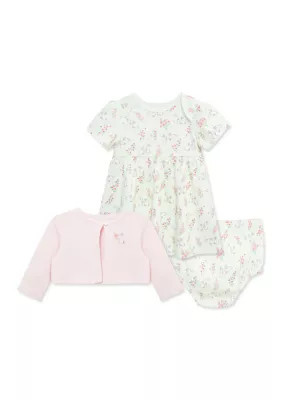 Little Me Baby Girls Bunny Dress Set with Panty | Belk