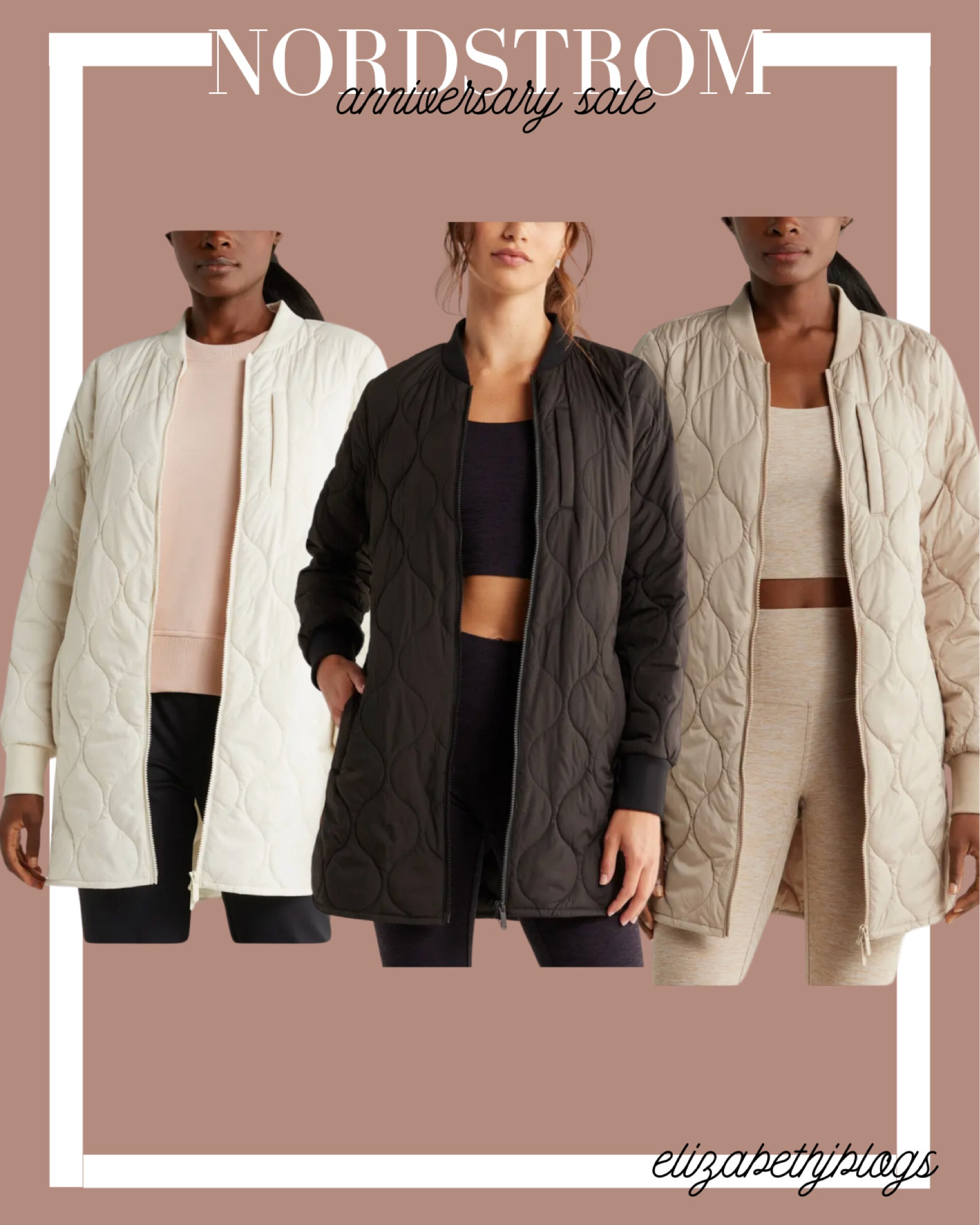 Quilted jacket. Coat. Athletic outfit 