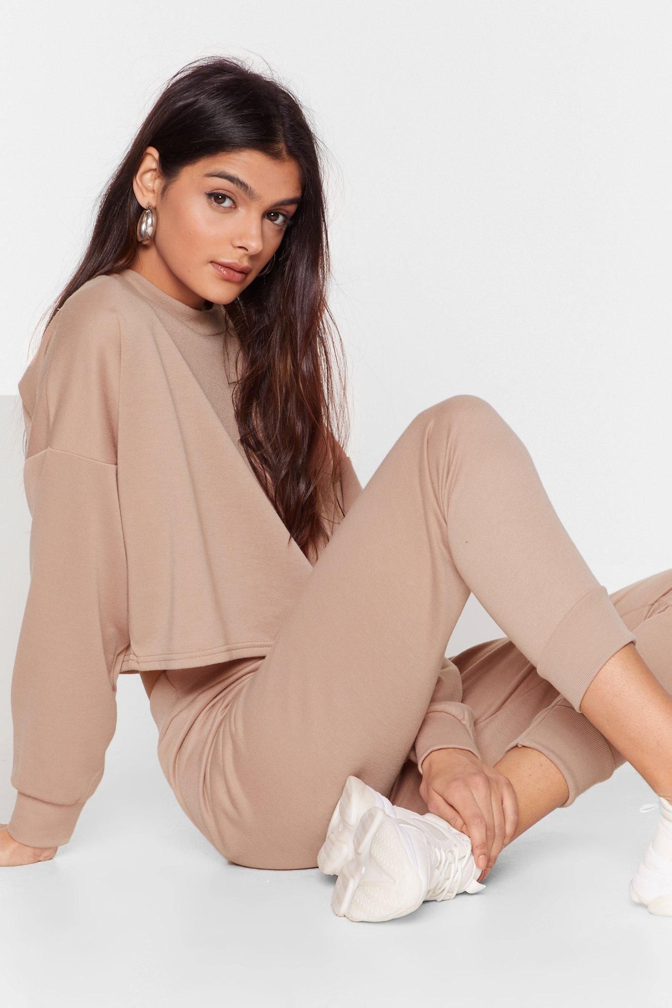 Womens Work Things Out Sweater and Joggers Lounge Set - Stone | NastyGal (US & CA)