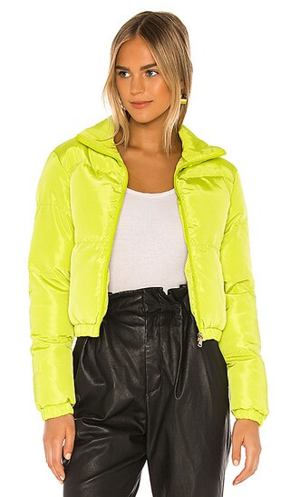 Tasha Puffer Jacket in Lime Green | Revolve Clothing (Global)