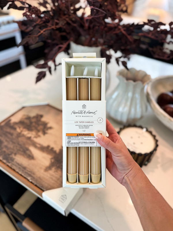 These LED taper candles from Hearth & Hand are genius.