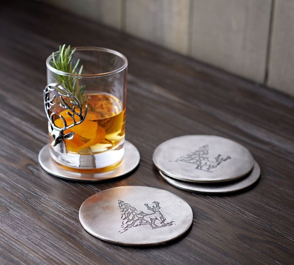 Rustic Forest Coasters - Set of 4 | Pottery Barn (US)