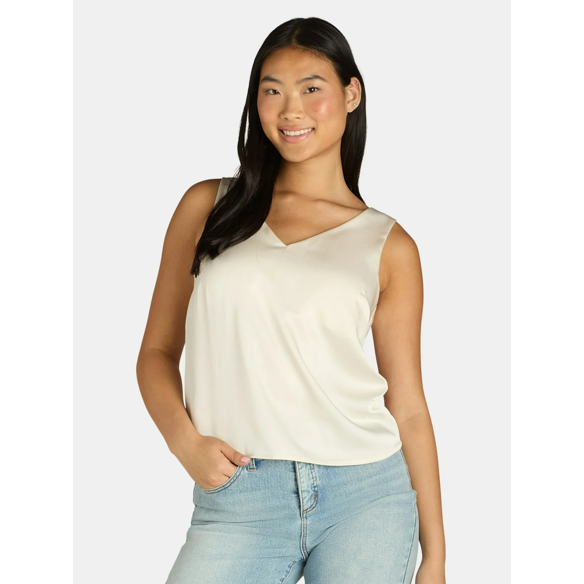 Scoop Women’s Ultimate V-Neck Tank Top, Sizes XS-XXL | Walmart (US)