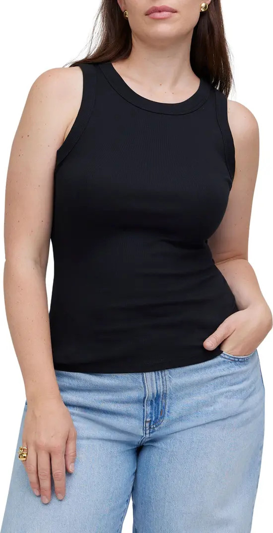 Supima® Cotton Rib Cutaway Tank | Nordstrom