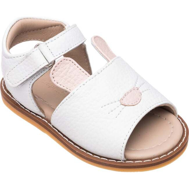 Toddler Bunny Sandal, White | Maisonette