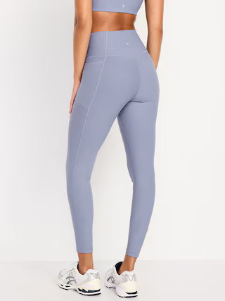 Extra-High Waisted PowerSoft Boundless 7/8 Pocket Leggings – No Front Seam | Old Navy (US)