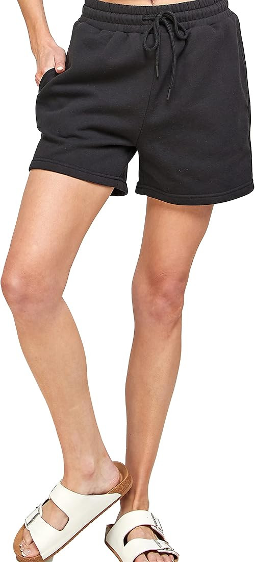 IUUI Womens Sweat Shorts Casual Summer Lounge Athletic Running Workout Gym High Waisted Drawstrin... | Amazon (US)