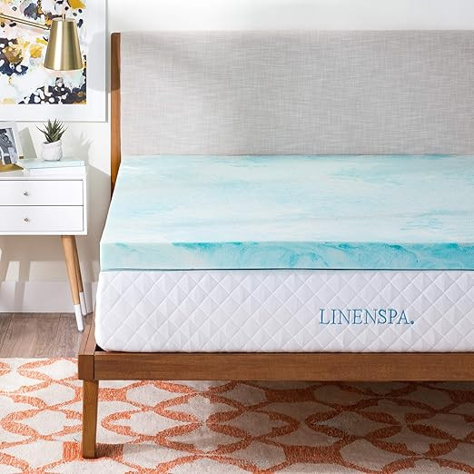 Linenspa LS30TT30SWGT Swirl Memory Foam Topper, 3 Inch | Amazon (US)