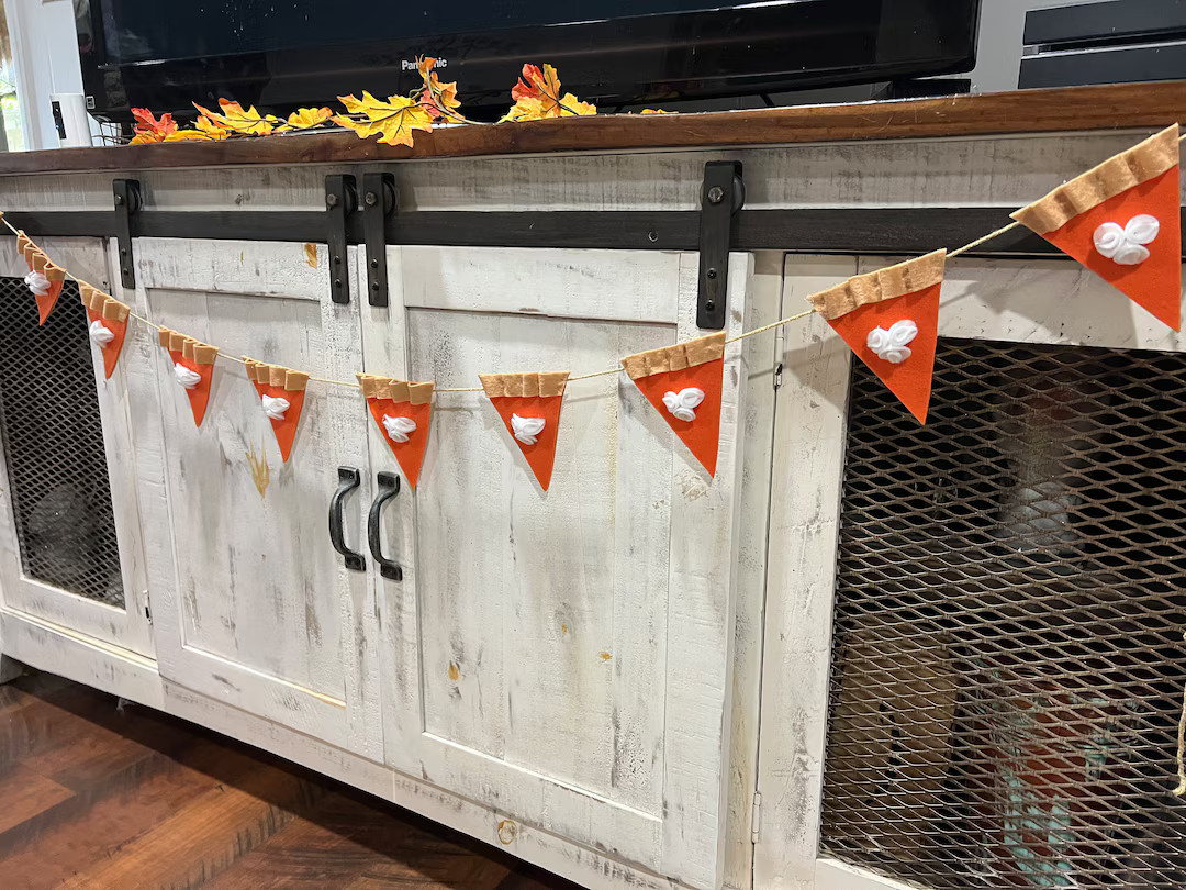 Pumpkin Pie Bar Felt Banner Bunting Craft Kit, DIY Thanksgiving Garland Gift, for Adults & Kids -... | Etsy (US)