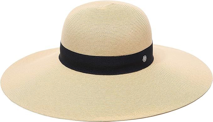 Pineapple&Star Jeune Wide Brim Sun Straw Beach Hat Fine Braid UPF50+ for Women | Amazon (US)