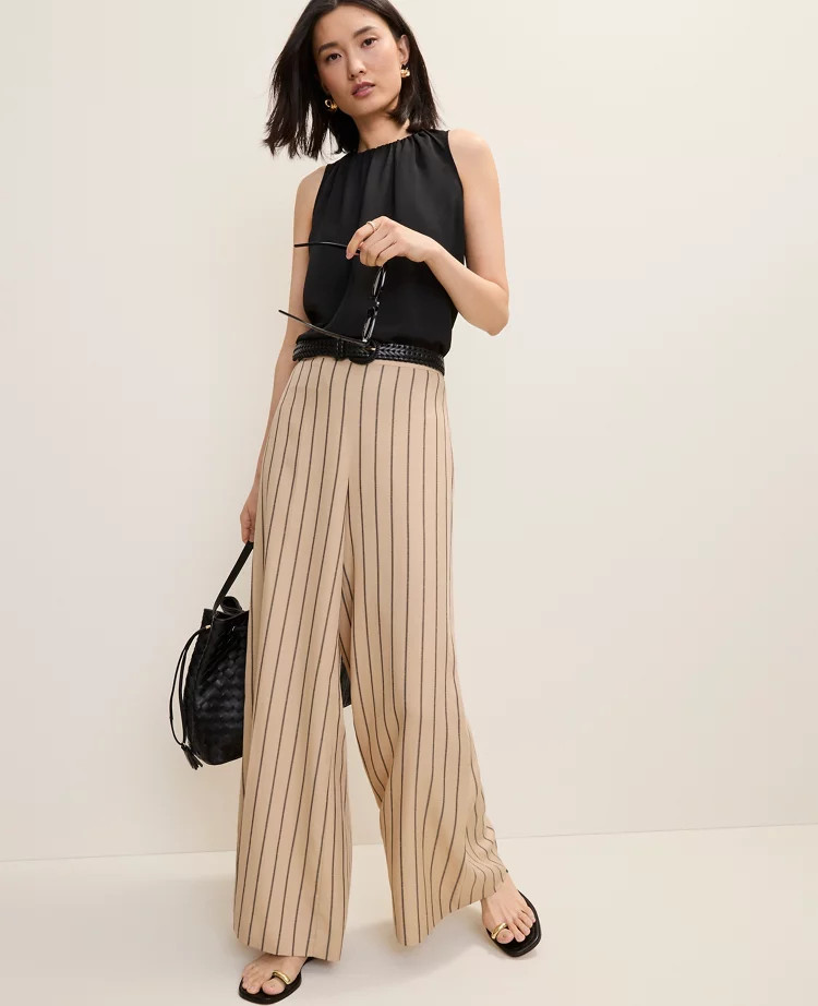 The Striped Long Vest | Ann Taylor