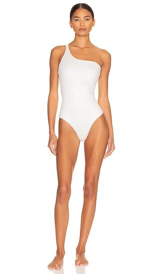 Olivia One Piece in White Sparkle Shine | Revolve Clothing (Global)